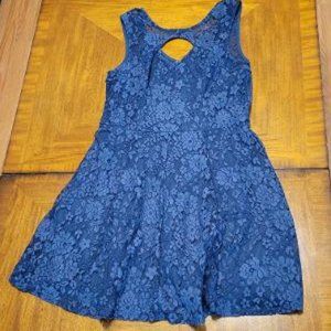 Trixxi Blue Lace Fit & Flare Dress